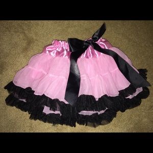 Pink And black tutu skirt